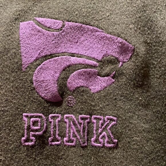 ✨Victoria’s Secret Pink black K-State hoodie - Picture 2 of 7
